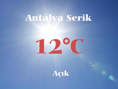 Hava Durumu Antalya Serik