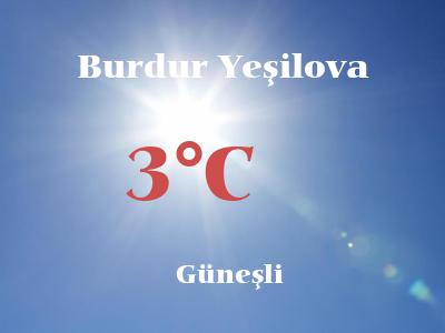 yesilova burdur hava durumu 90 gunluk meteoroloji